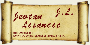 Jevtan Lišančić vizit kartica